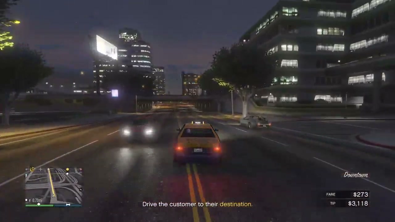 GTA V Online Taxi Driving & City Exploration - Episode1